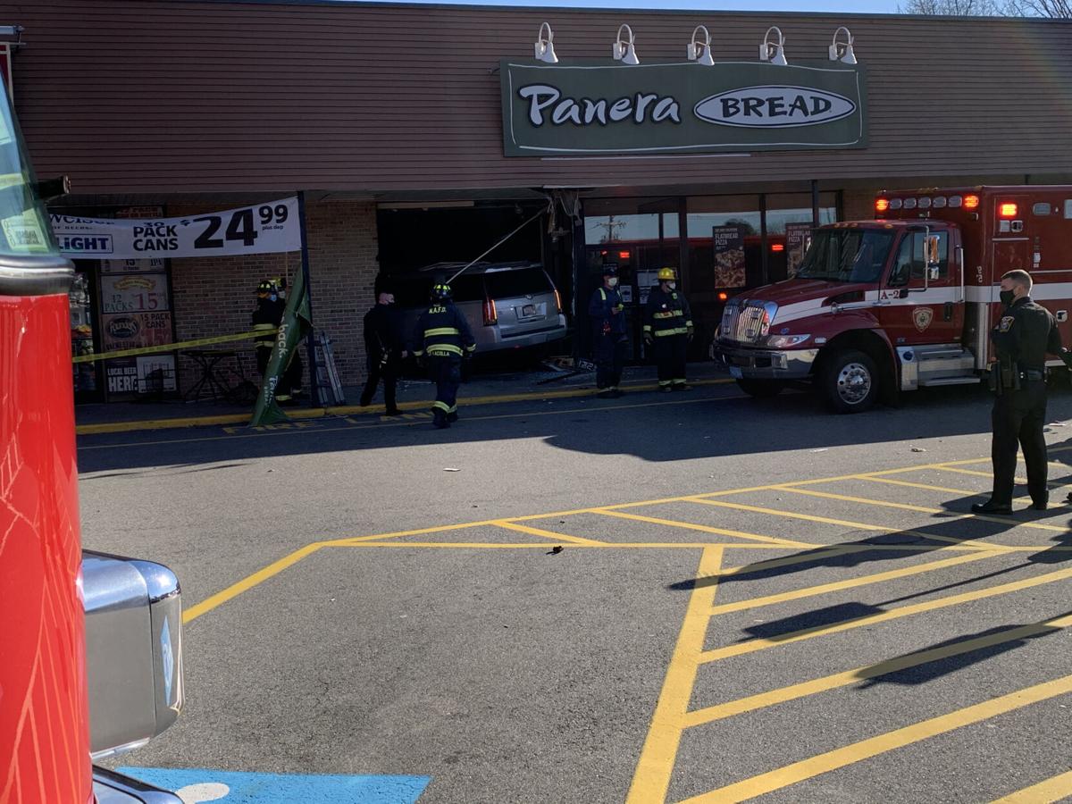 SUV crashes into Panera Bread