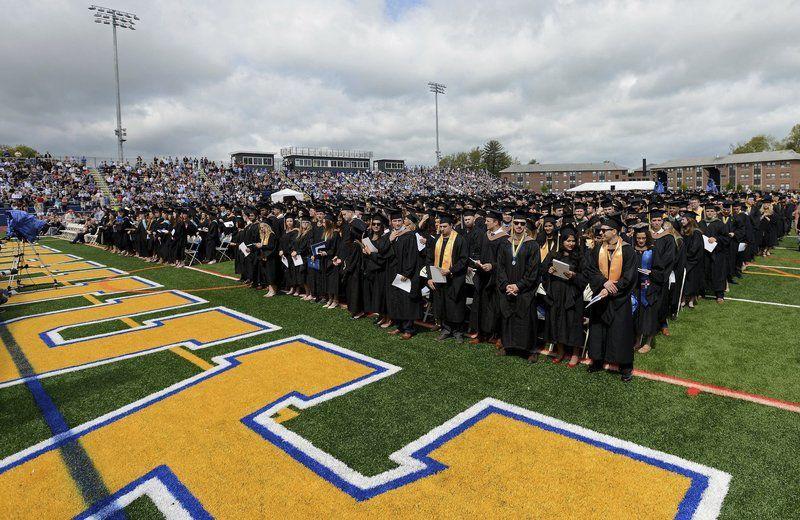 Merrimack College Holds First Outdoor Graduation Ceremony In New Football Stadium Merrimack Valley Eagletribune Com
