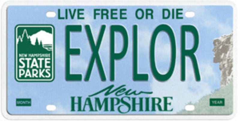 N H State Park Plates Aren T Ing, How Much Are Vanity Plates In Nh