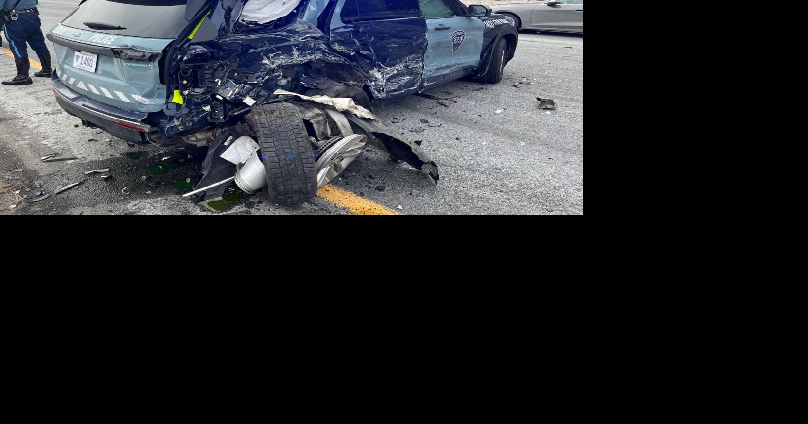 State trooper released from hospital after cruiser struck