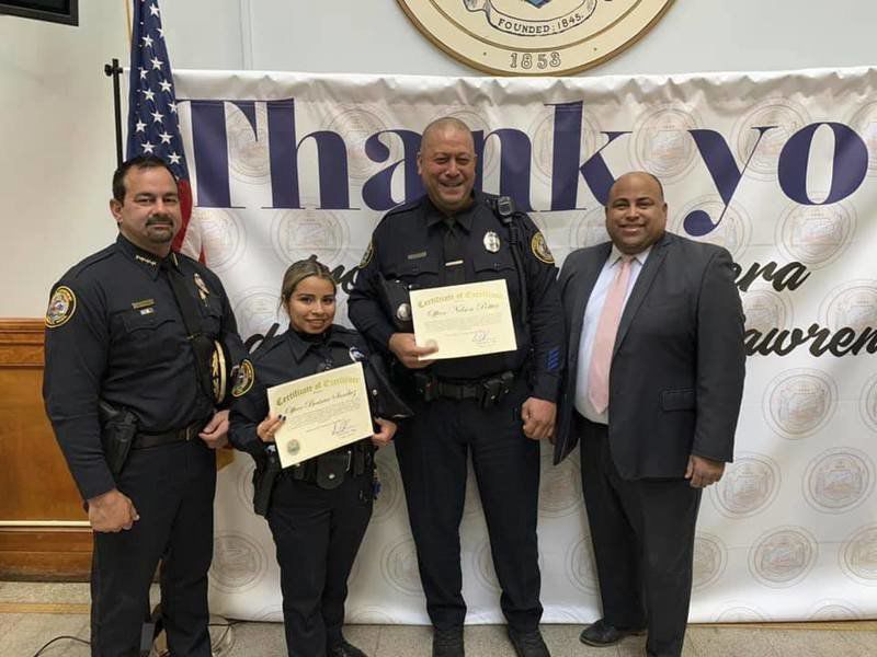 Lawrence honors police officers of the month Merrimack Valley