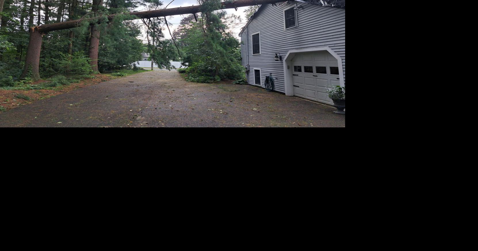 Andover woman recounts ordeal of house being hit by a tree 'Almost