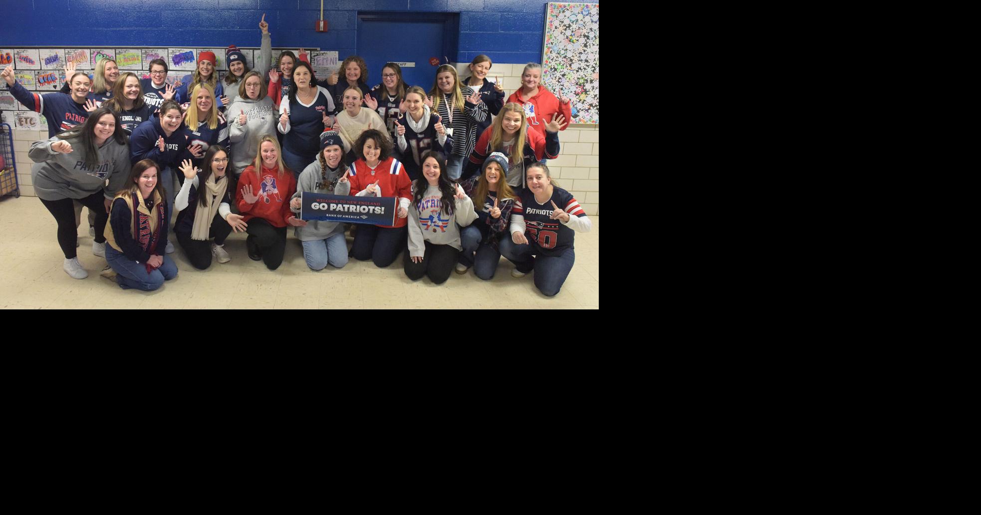 Teachers show Patriots' spirit ahead of Super Bowl