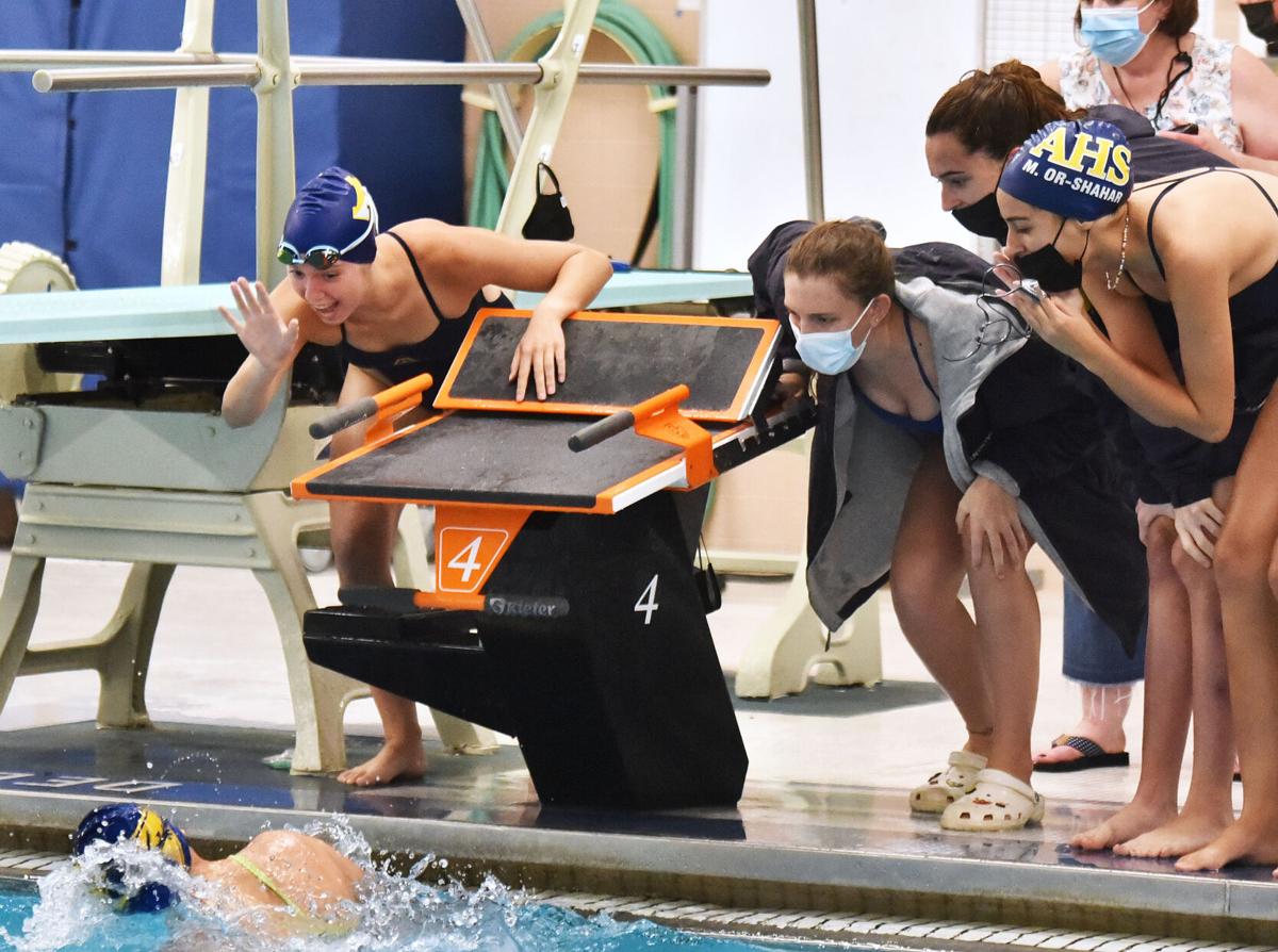 Andover against Central Catholic in swimming