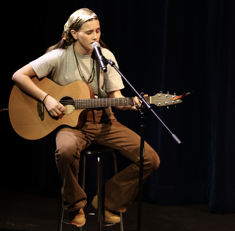 Close up of Abby Mittelman during her live Merrimack Valley concert