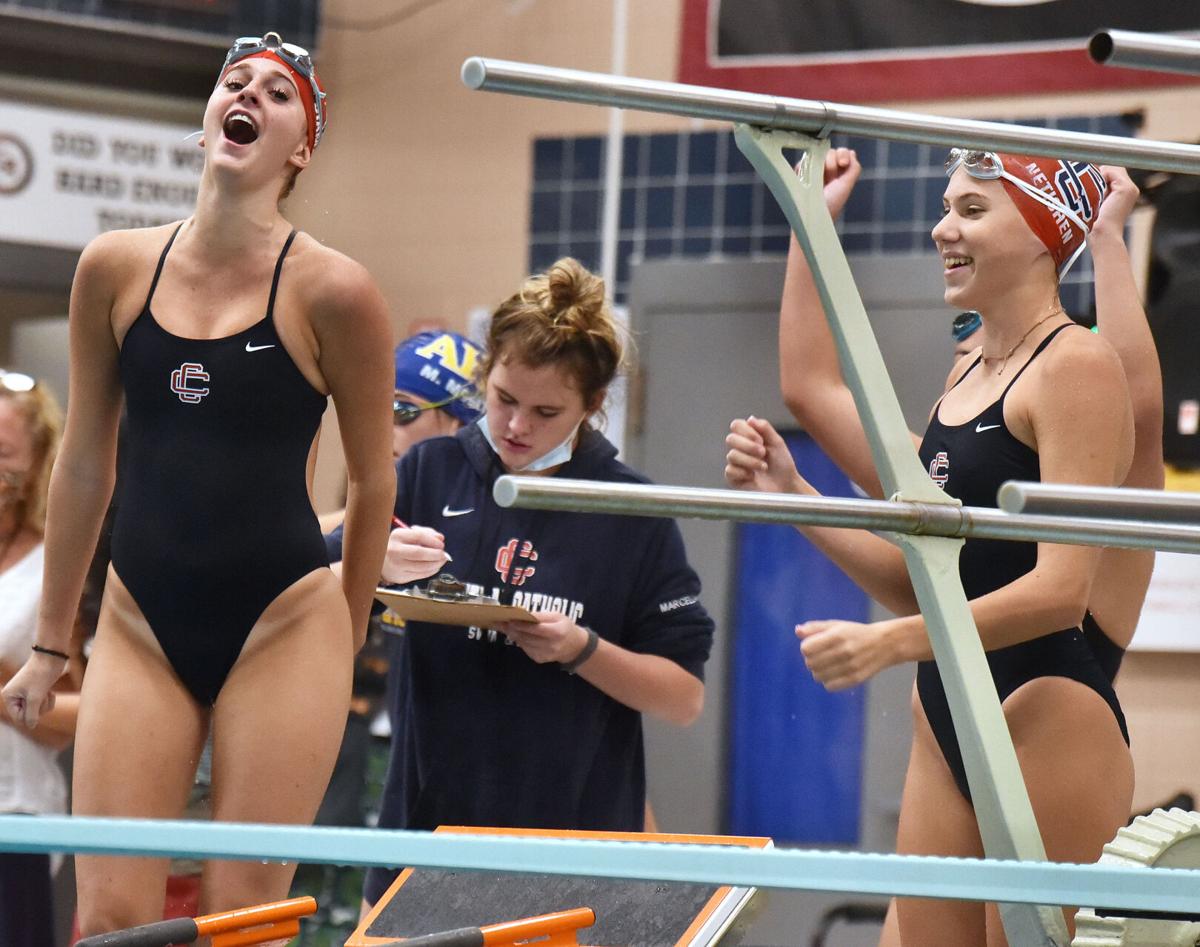 Andover against Central Catholic in swimming