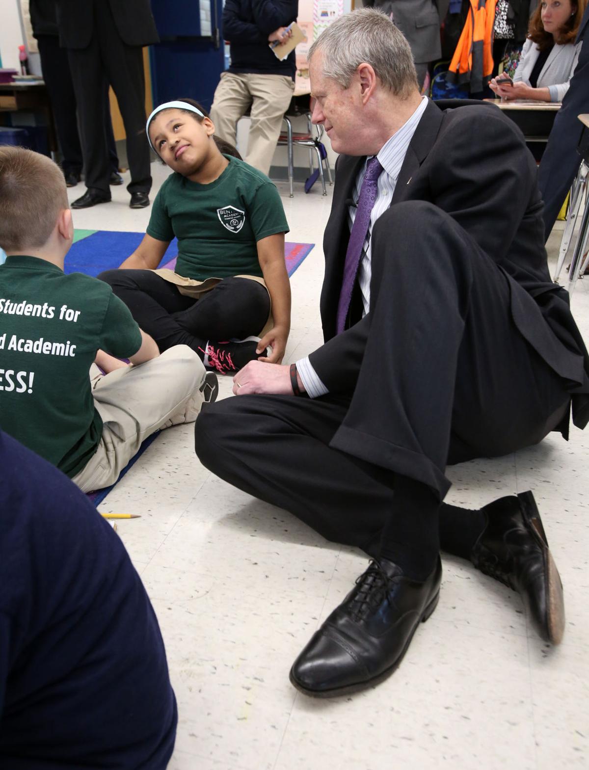 Gov. Charlie Baker will be visiting the Bentley School along with Secretary of Education Jim Peyser