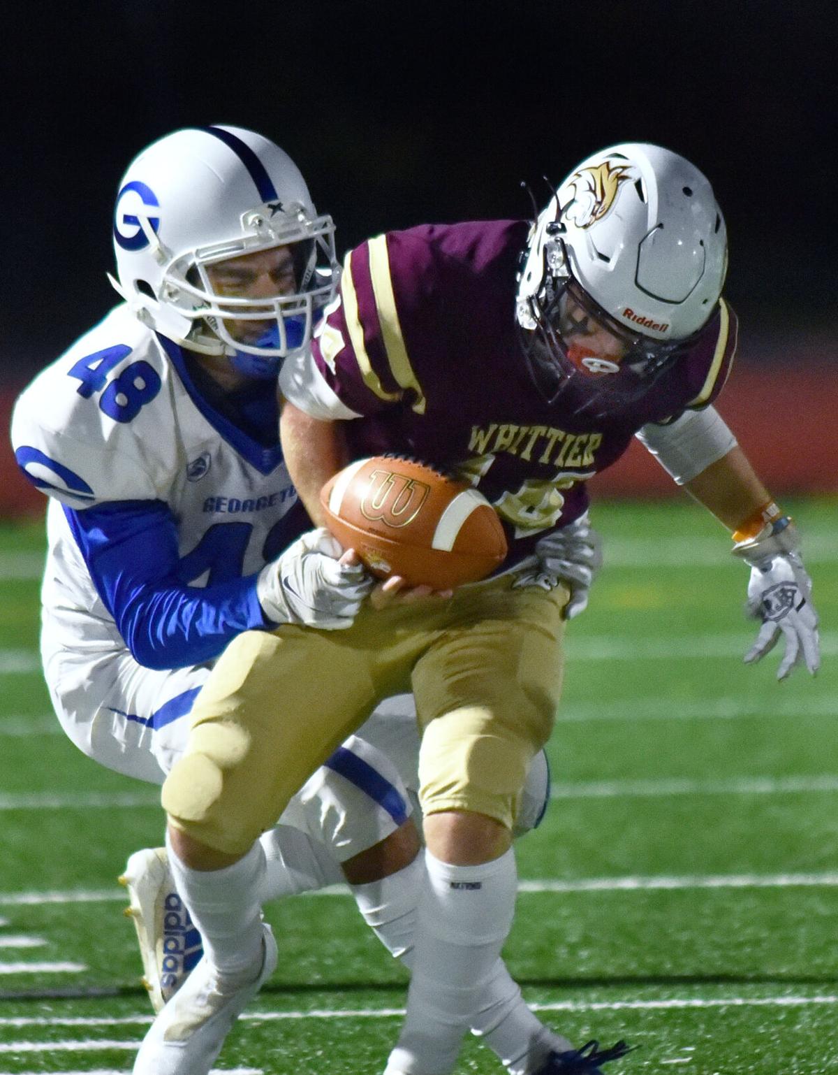 Whittier Tech. defeated Georgetown high 32-24 in football playoff action.