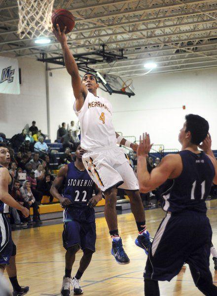 Men S Basketball Merrimack Rallies From 17 Down Beats Adelphi