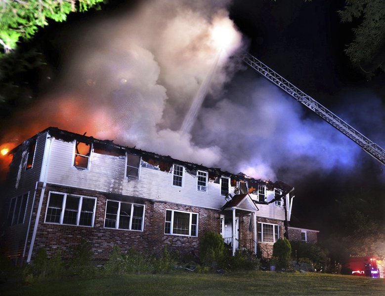 Massive Fire Destroys Single Family Home In Andover No Injuries Reported Merrimack Valley Eagletribune Com