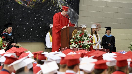 Science And Technology Essay Above A Sea Of Red And White Hats Masco High School Senior Vincent Liberto Reads His Essay Entitled Standup During Their Graduation Ceremonies On Friday Learn English Essay also Science Fiction Essay Masco Grads Urged To Live Life To The Fullest Local News How To Write An Essay In High School