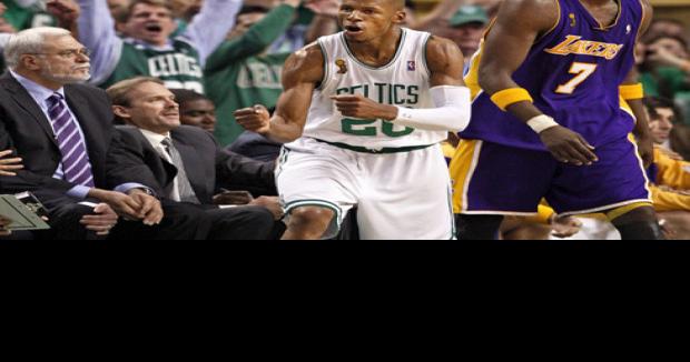 Celtics present Kobe Bryant with piece of parquet floor in Boston