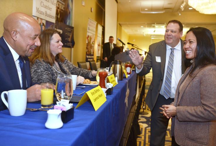 Merrimack Valley Chamber of Commerce annual Mayors/Managers breakfast forum was held Monday morning at the Double Tree by Hilton in Andover. 1/22/2024