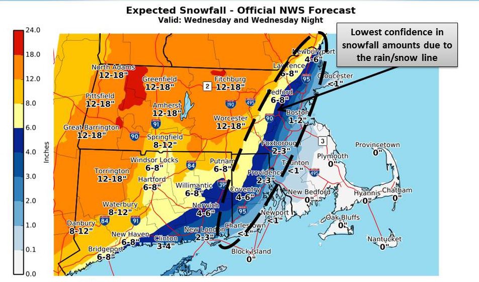 UPDATE: Snow Forecast Lowered For Merrimack Valley | News ...