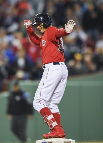 Mookie Betts looking ahead after receiving AL MVP hardware from baseball  writers - The Boston Globe