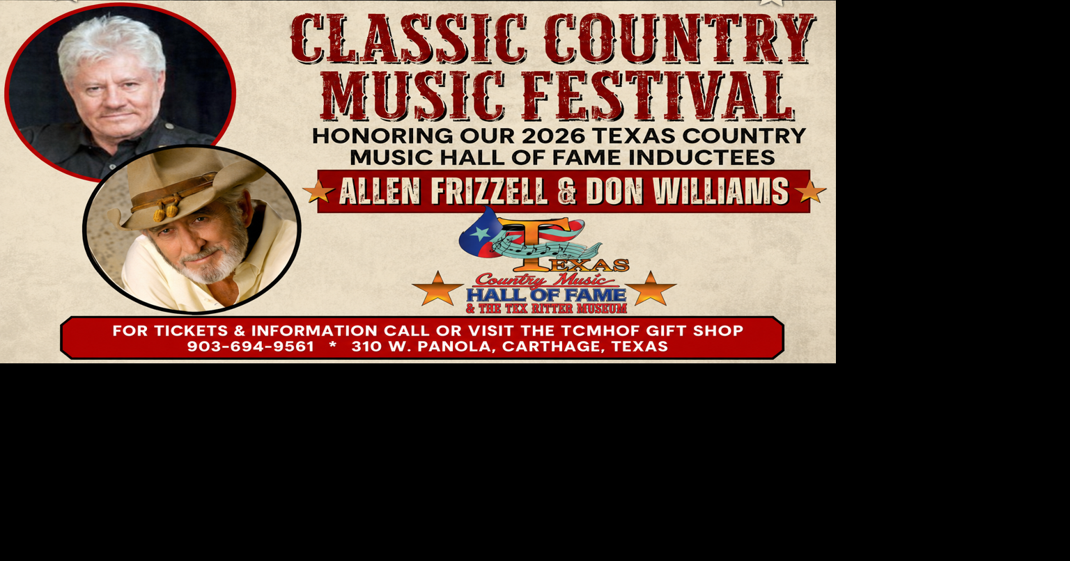 Texas Country Music Hall of Fame Weekend Returns Aug. 7-9 in Carthage