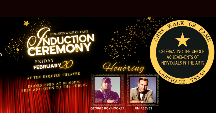 Carthage Main Street Announces 2025 Arts Walk of Fame Induction Ceremony