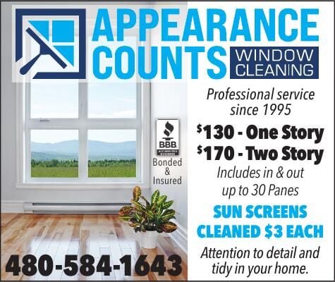 APPEARANCE COUNTS WINDOW CLEANING