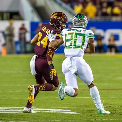 Arizona State defensive back Chase Lucas and Oregon wide receiver Johnny Johnson III, both from Chandler High, had the chance to battle each other.