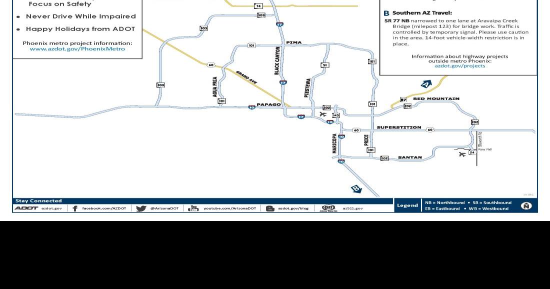 ADOT No freeway construction closures in Phoenix area this weekend East Valley Local News