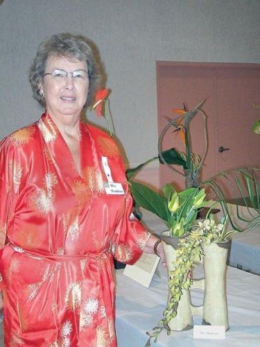 Ikebana group presents flower arrangement show State