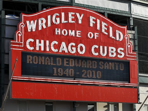 Ron Santo Chicago Cubs Wrigley Field Canvas Art 