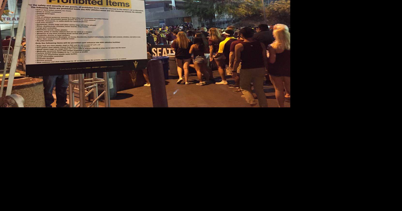 Heightened bag security introduced at Sun Devil Stadium | Arizona