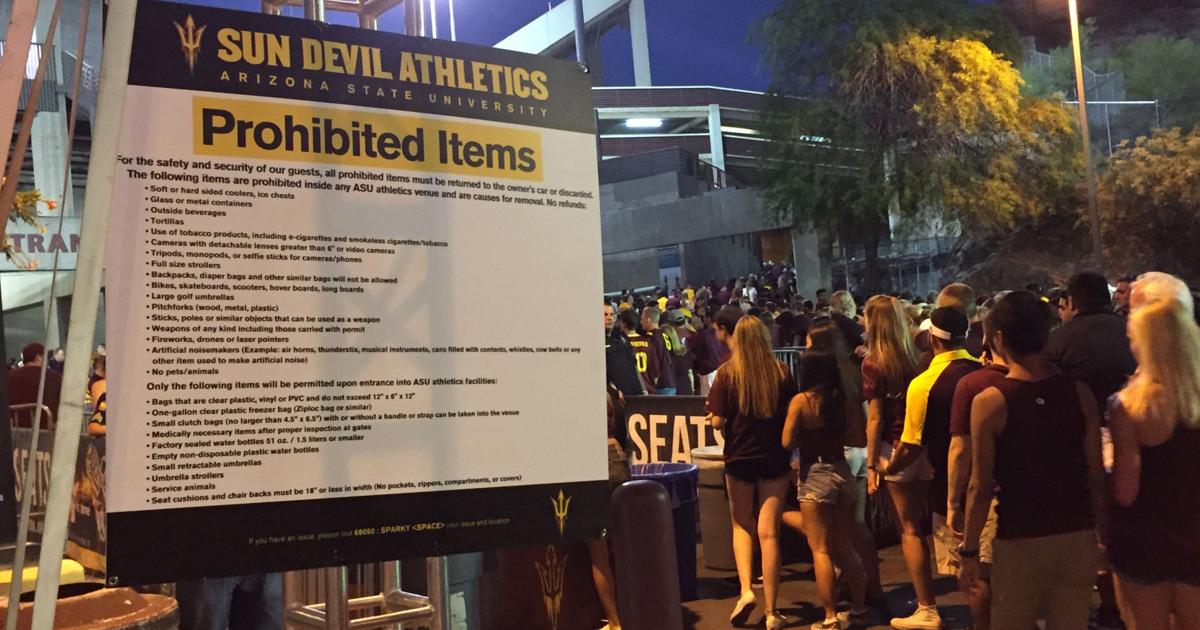 Heightened bag security introduced at Sun Devil Stadium | Arizona