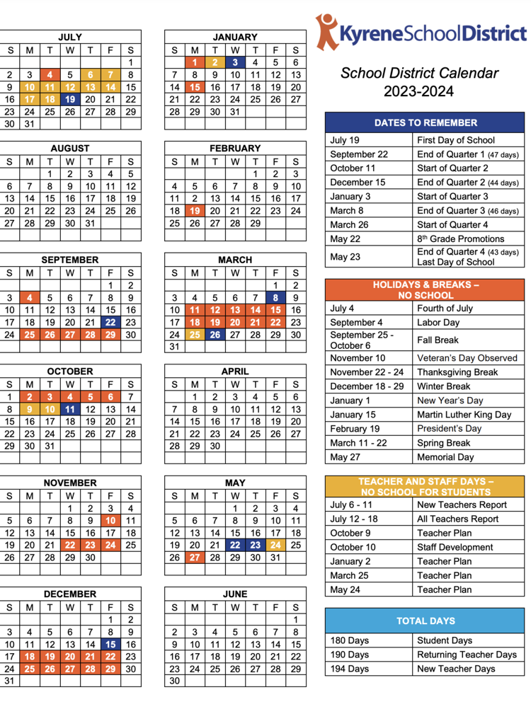 Kyrene, TU OK new calendar approach for 2023-24 school year