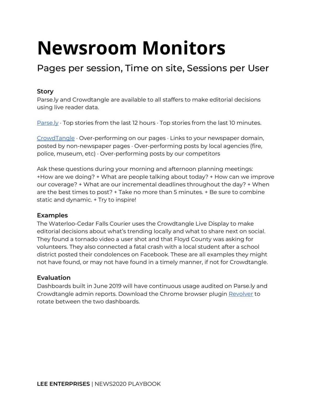 How to set up and use newsroom monitors