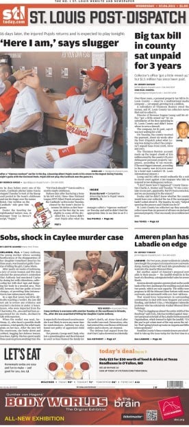 St. Louis Post-Dispatch named to Newseum&#39;s Top Ten Front Pages | | 0