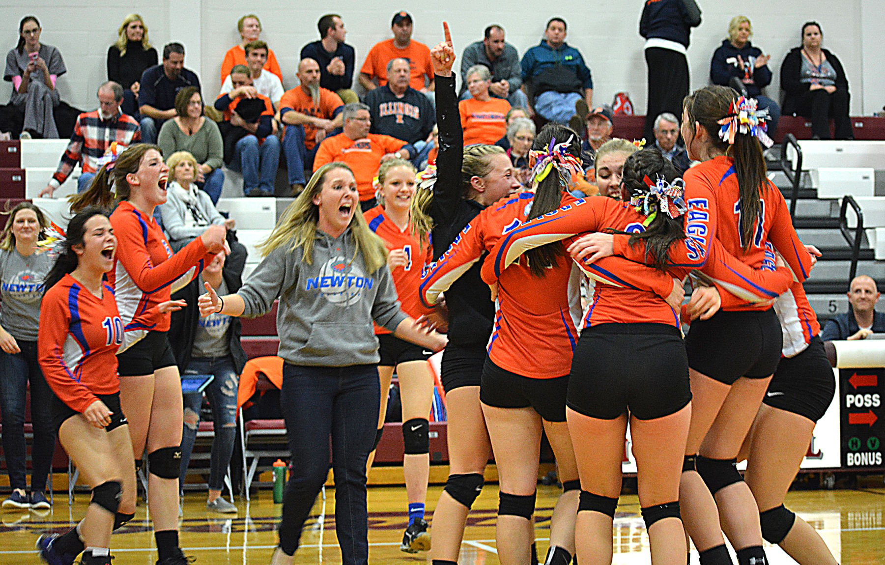 the newton kansan sedgwick volleyball