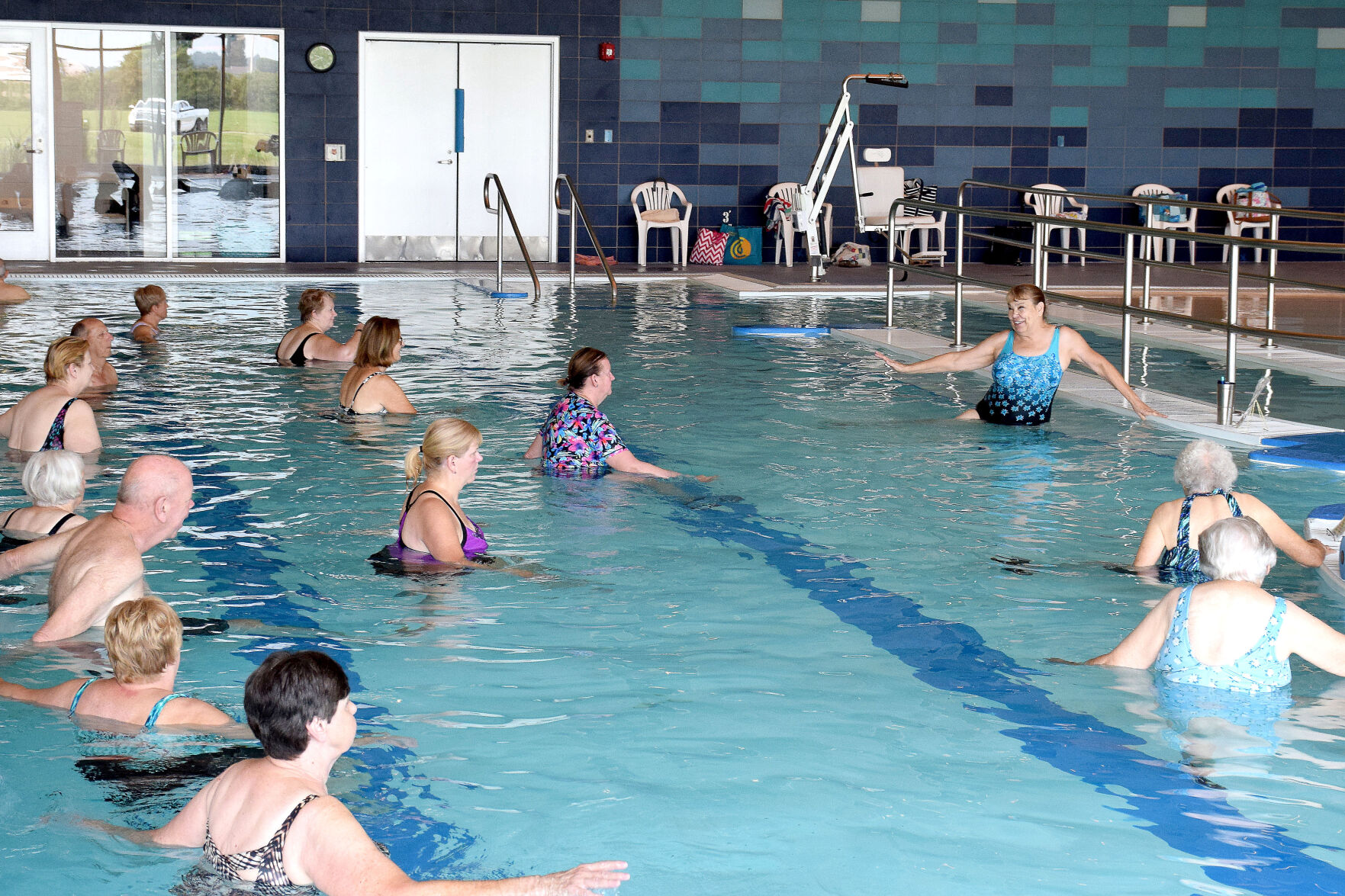 Water aerobics with discount stacy