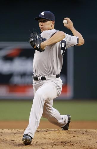 New York Yankees relief pitcher Chad Green throws against the