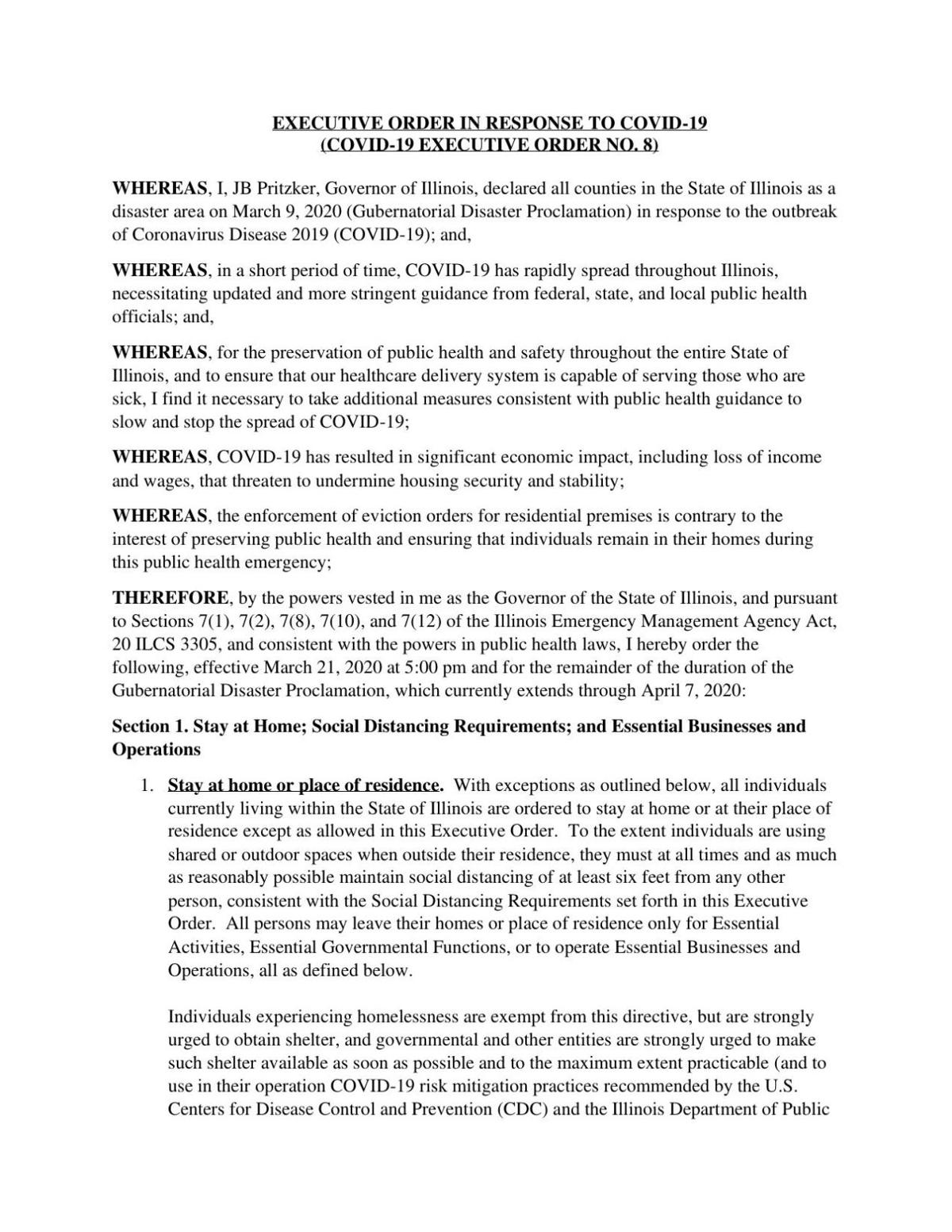 Illinois stay at home order | Coronavirus ...