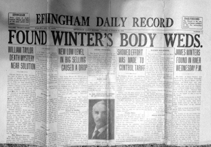 Early newspapers in Effingham County Local News