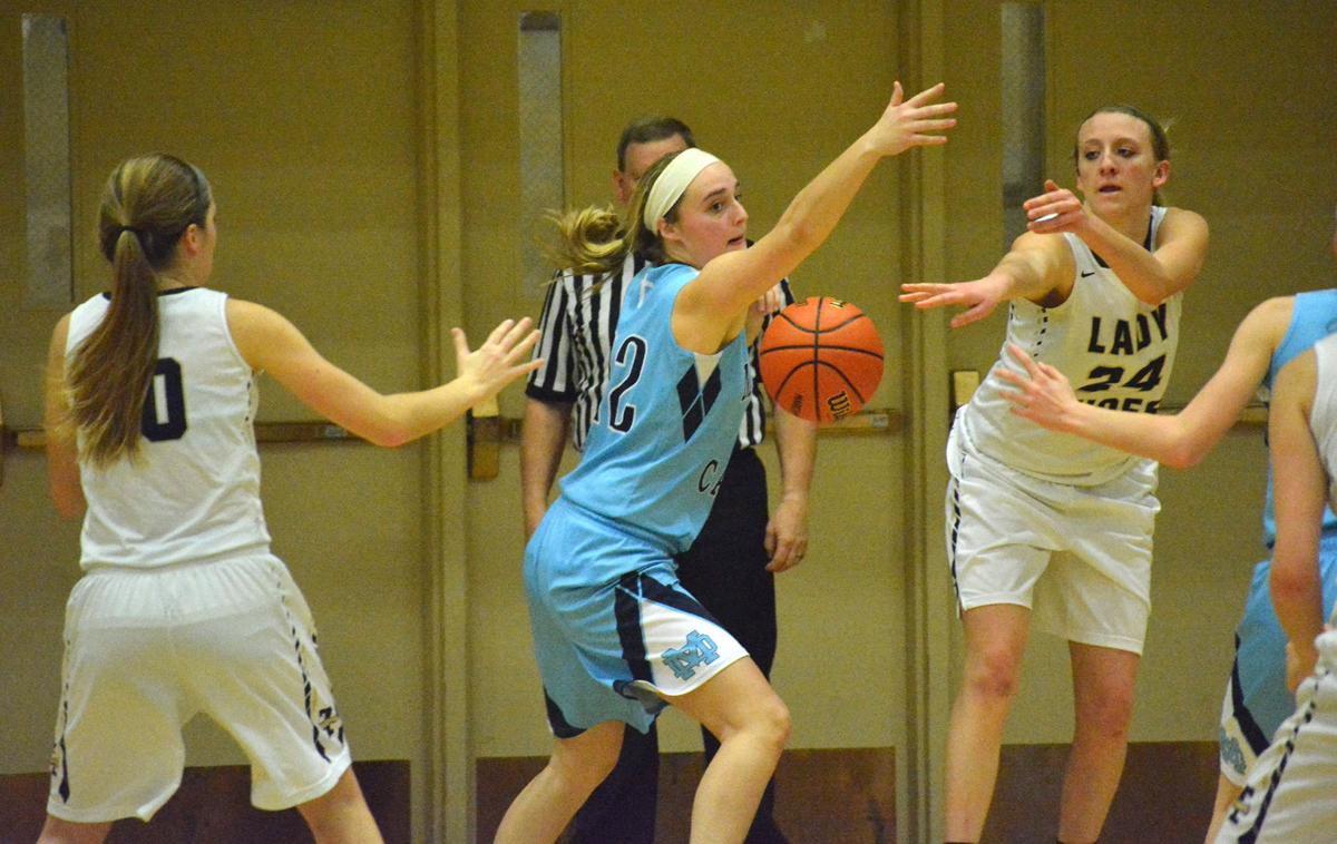 Girls Basketball Lady Shoes Defense Holds Down Knights Sports