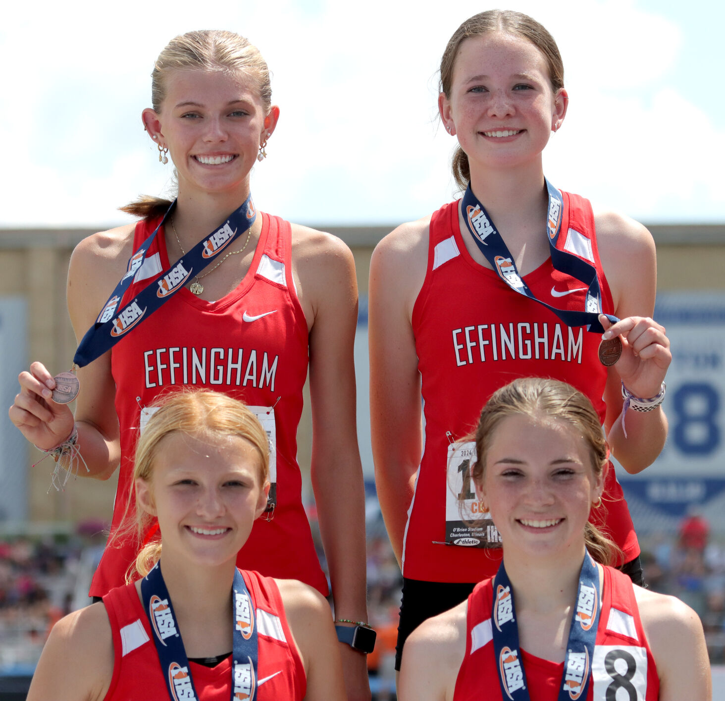 Effingham Girls 4×800 Relay Team Shines, Sets Records, and Finishes 8th at State