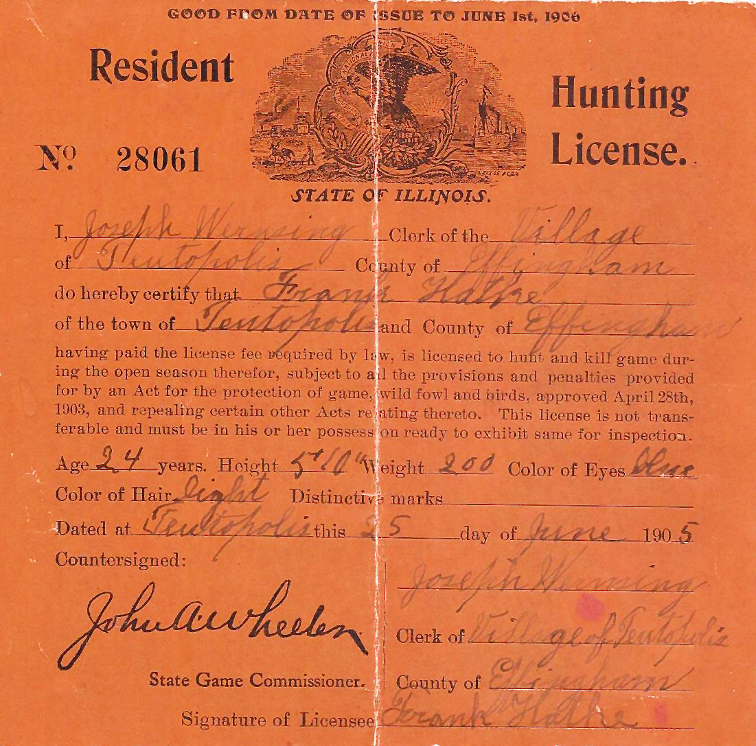 Pleasures and perils of early Effingham County hunting History