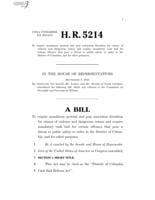 Both chambers of Congress file to end cashless bail nationwide