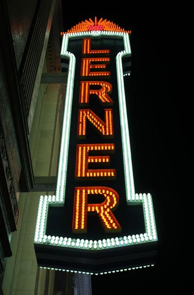 Lerner Theatre sign