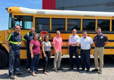 Goshen Community Schools donates bus to fire department1
