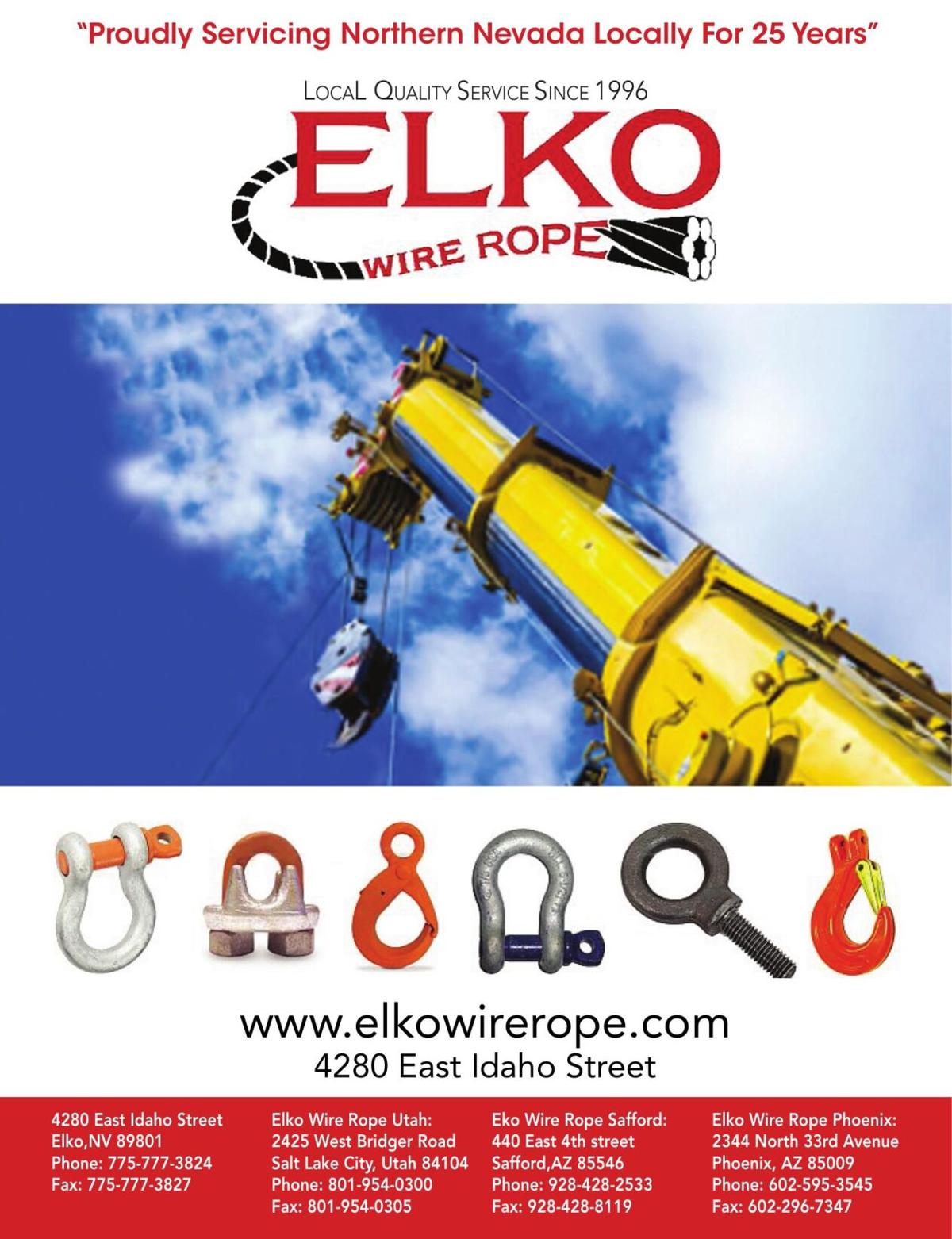 ELKO WIRE ROPE & MINING SUPPLY - Ad from 2023-03-14