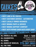 DUKES DIESEL REPAIR - Ad from 2026-06-03