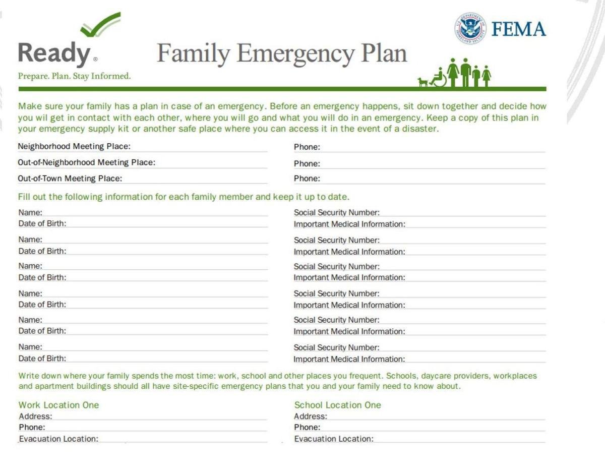 family emergency plan template