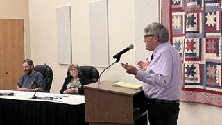 Geoff Arnold, owner of Donna's Ranch at Wells City Council meeting