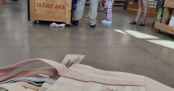 Trader Joe’s restocking striped tote bags as they quickly sell out