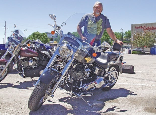 Motorcycle Jamboree  T shirt features Hinze s Harley  