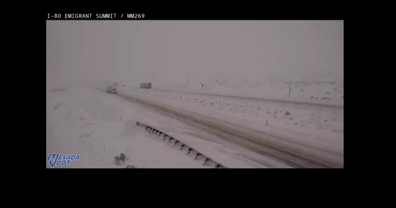 Winter road conditions on Interstate 80