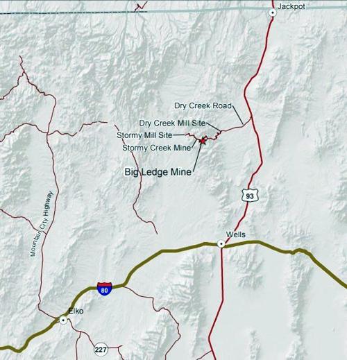 Big Ledge Mine map